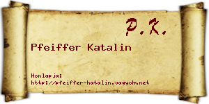 Pfeiffer Katalin névjegykártya